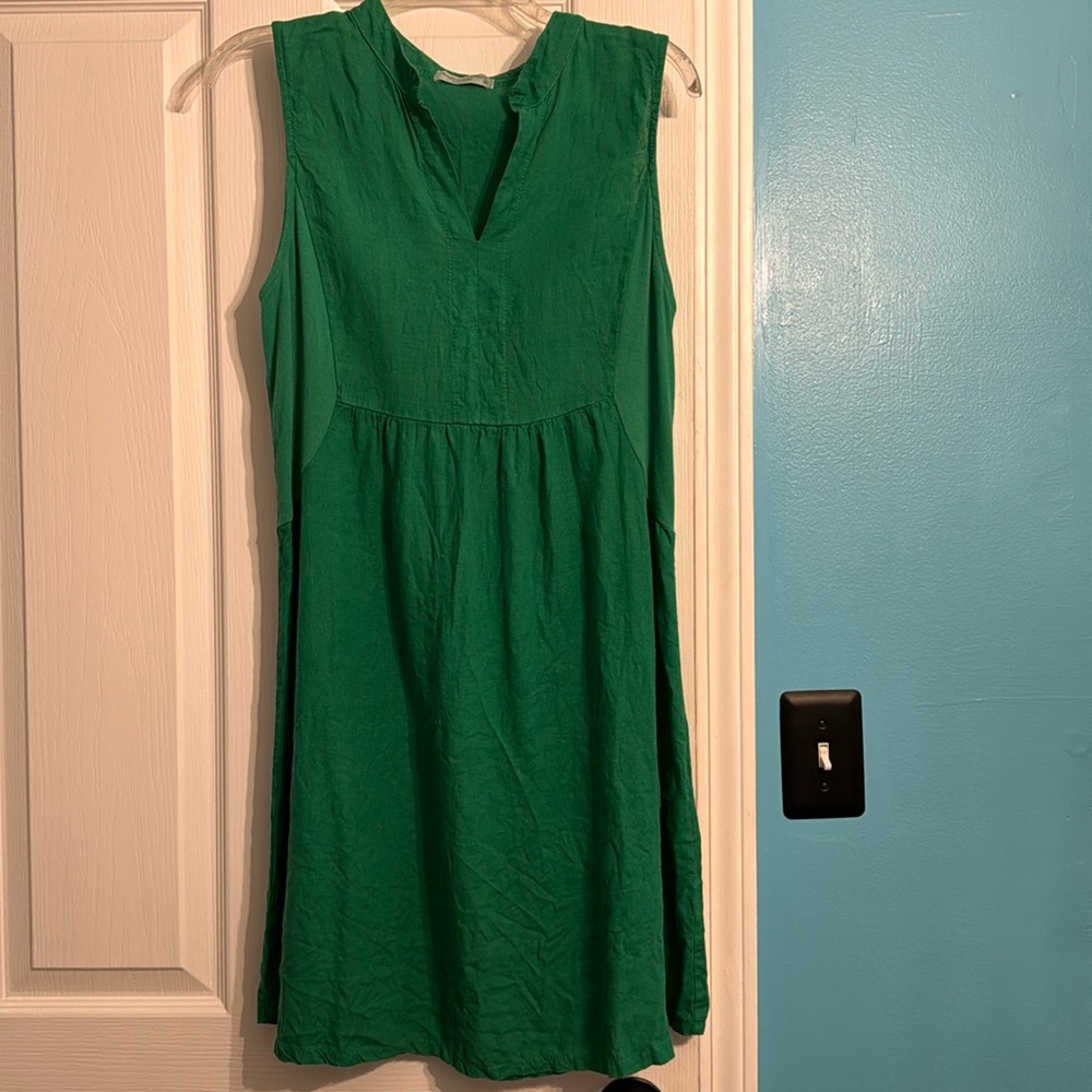 Elegant Green Sleeveless Mini Dress